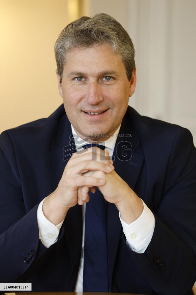 Portrait of Mathieu Darnaud President of the Les Republicains Group - Paris