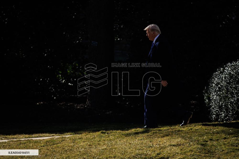 DC: U.S. President Trump Departs the White House