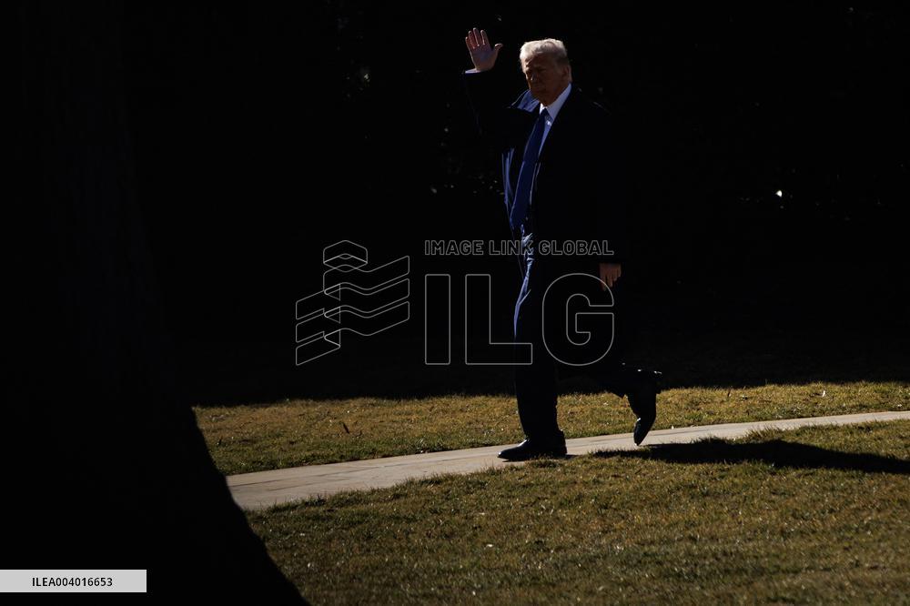 DC: U.S. President Trump Departs the White House