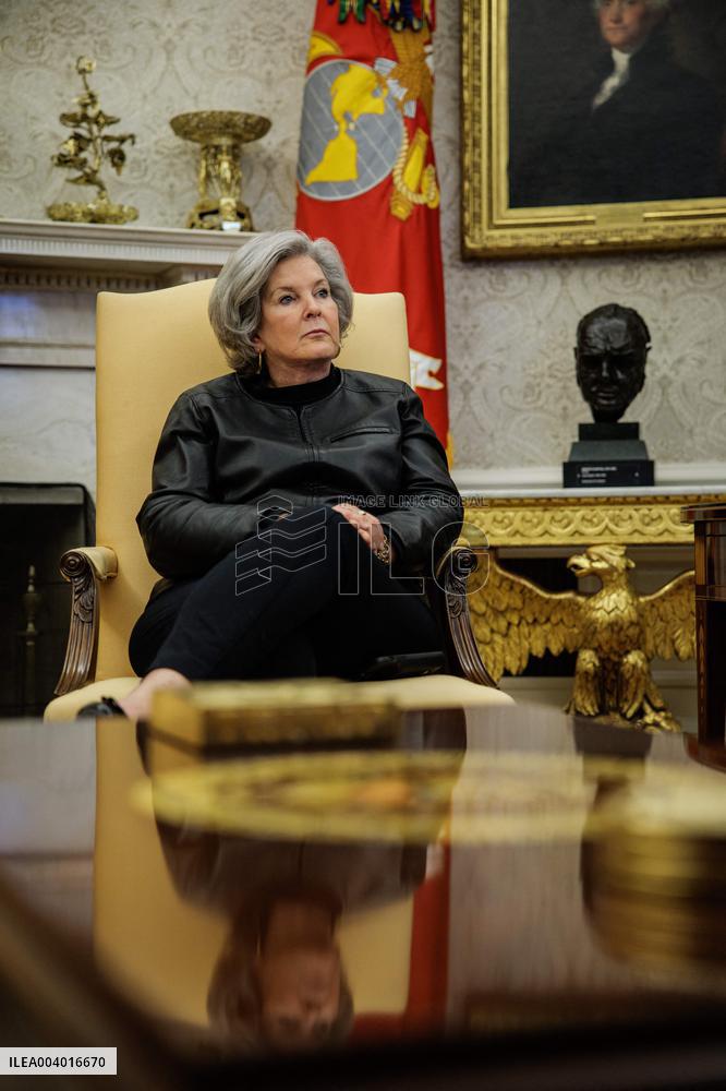 DC: U.S. President Trump Signs Executive Orders in the Oval Office