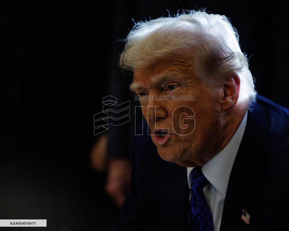 DC: U.S. President Trump Signs Executive Orders in the Oval Office