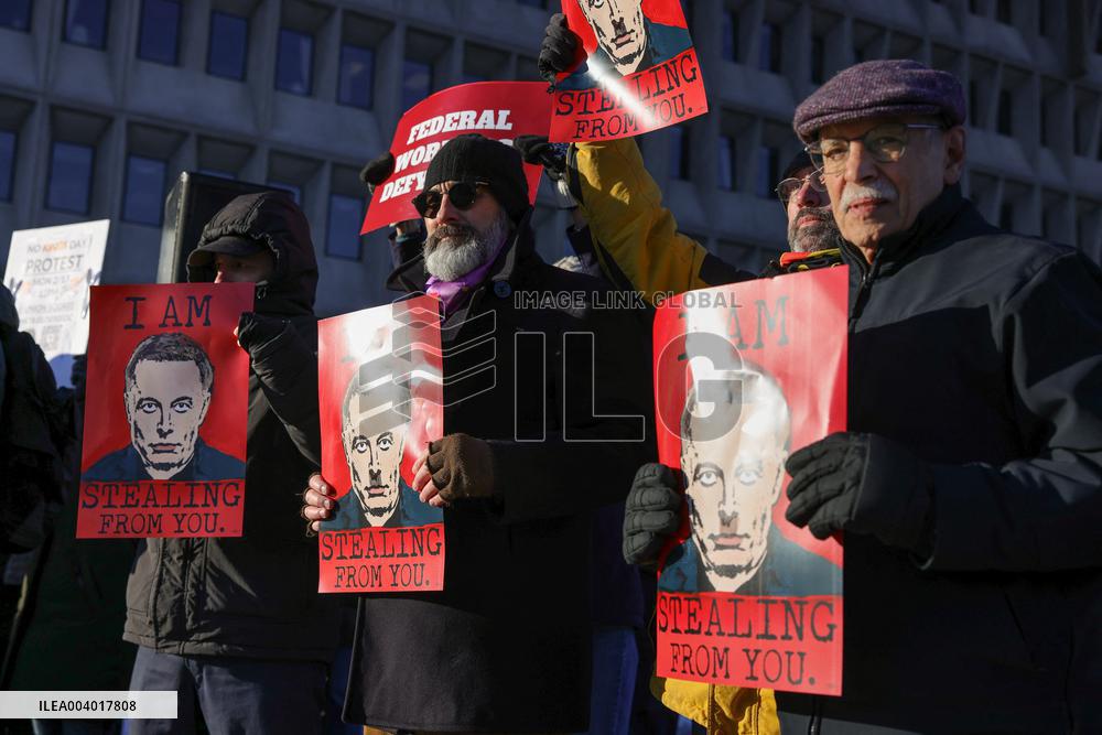 Washington DC Anti-DOGE Protest US Health and Human Services Offices