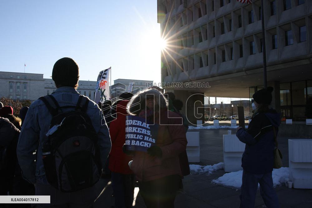 Washington DC Anti-DOGE Protest US Health and Human Services Offices