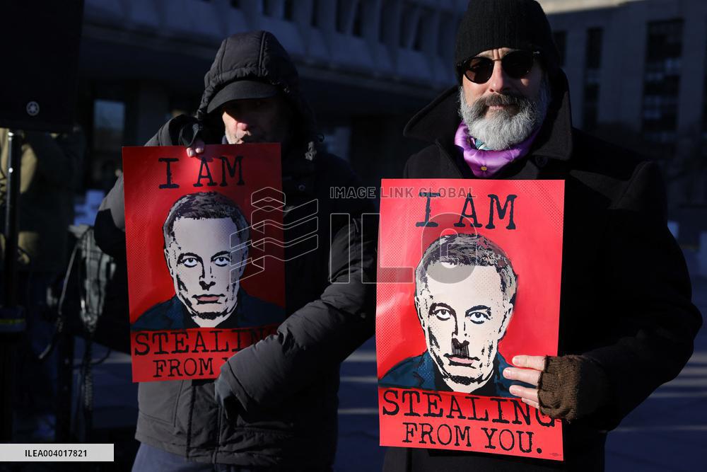 Washington DC Anti-DOGE Protest US Health and Human Services Offices
