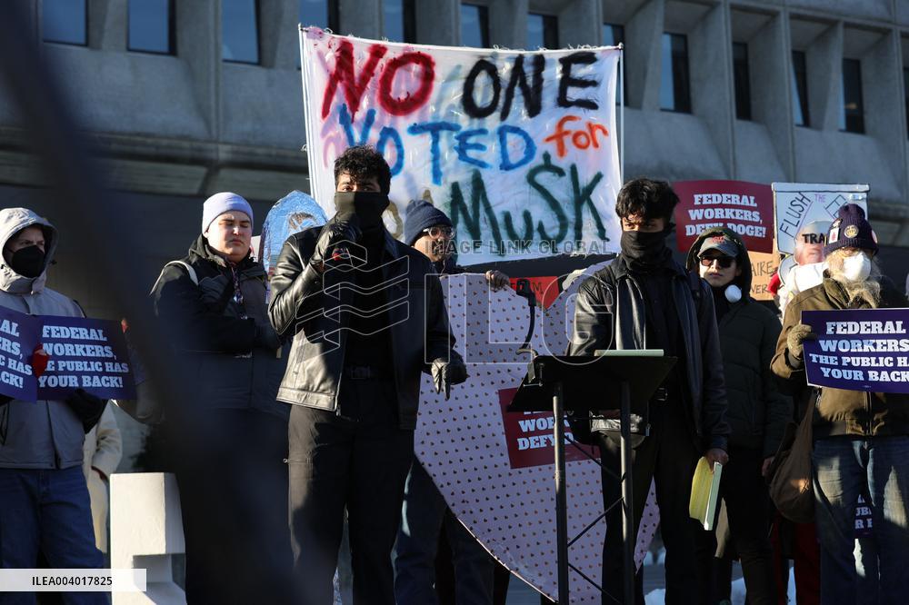 Washington DC Anti-DOGE Protest US Health and Human Services Offices