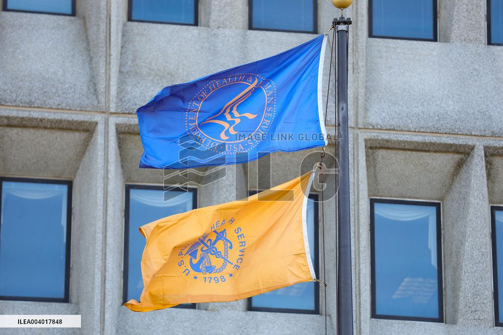 Washington DC Anti-DOGE Protest US Health and Human Services Offices