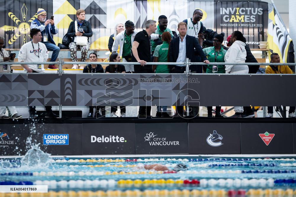 Prince Harry at 2025 Invictus Games Swimming Event