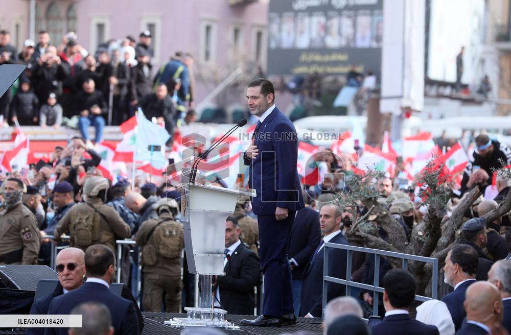 Lebanon marks 20th anniversary of Rafik Hariri's assassination - Beirut
