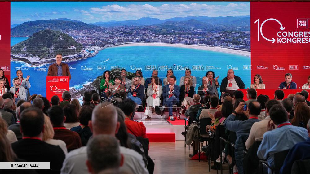 Pedro Sánchez attends the 10th Congress of the PSE-EE in San Sebastián