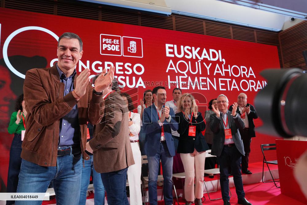 Pedro Sánchez attends the 10th Congress of the PSE-EE in San Sebastián