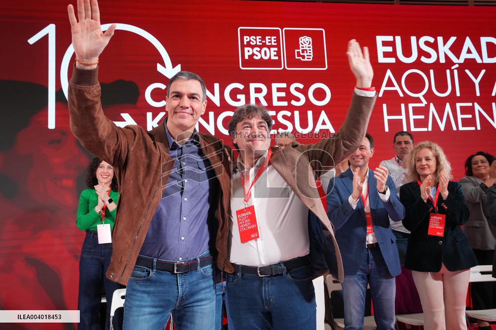 Pedro Sánchez attends the 10th Congress of the PSE-EE in San Sebastián
