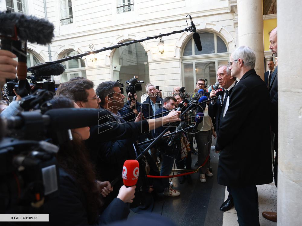 Francois Bayrou during a press conference - Pau