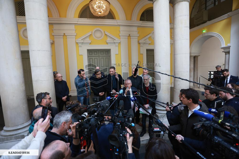Francois Bayrou during a press conference - Pau