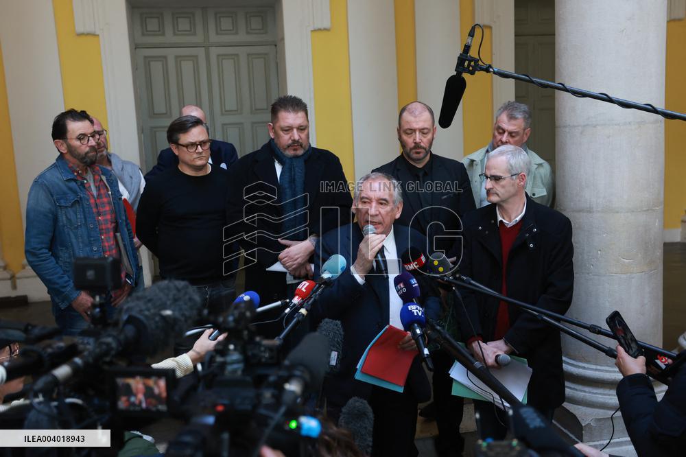 Francois Bayrou during a press conference - Pau