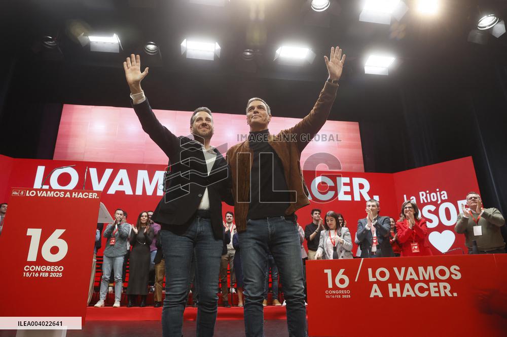 Sanchez inaugurates the 16th Regional Congress of the PSOE of La Rioja