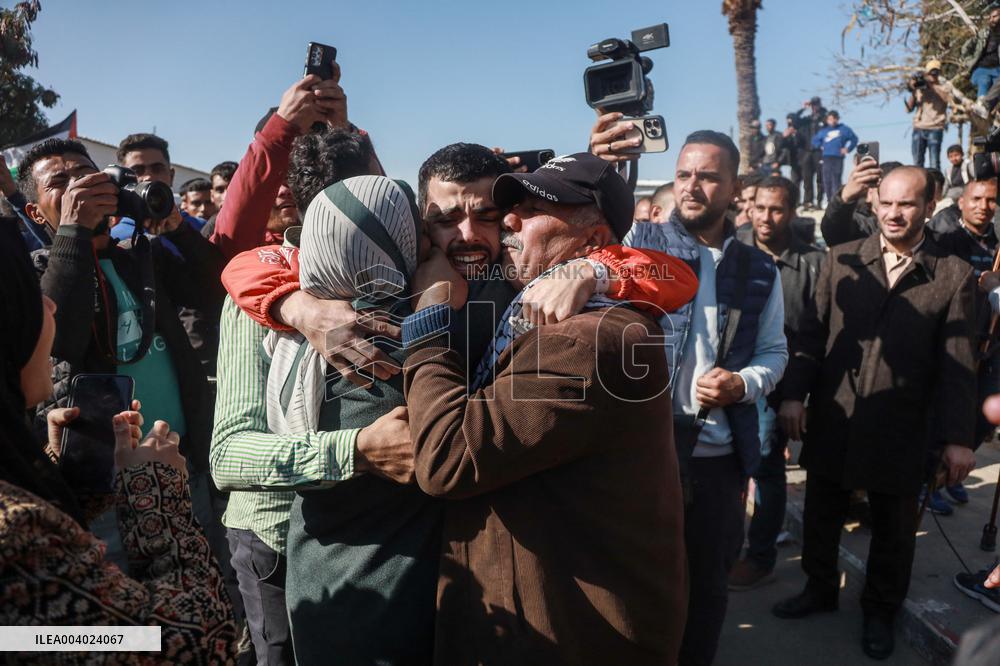 Released Palestinian Prisoners Arrive In West Bank And Gaza Strip