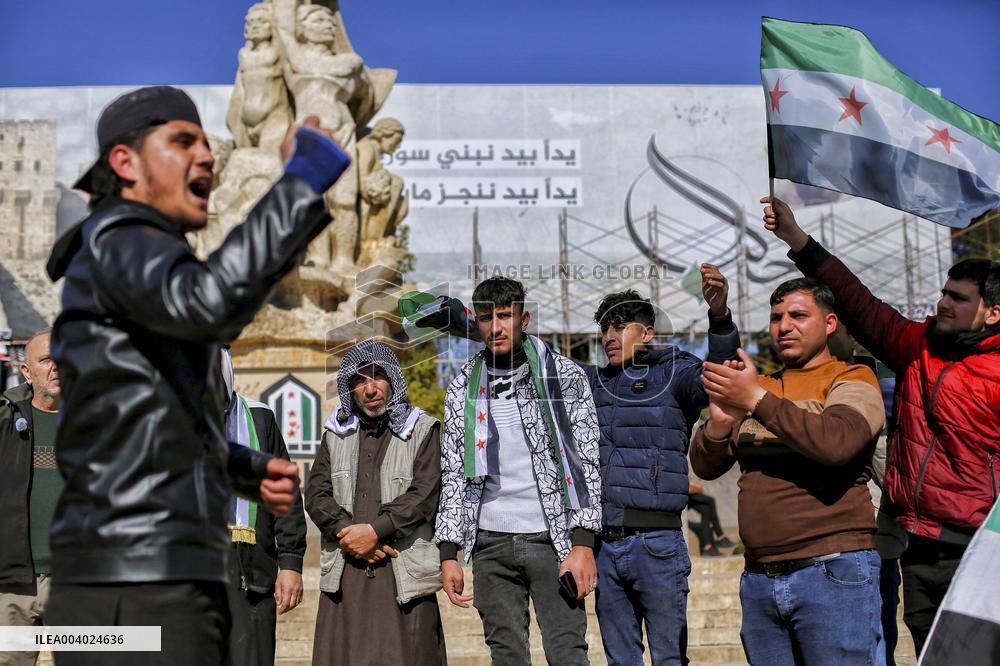 Demonstration In Saadallah al-Jabri Square - Aleppo