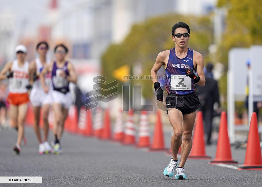 Athletics: Japan's Yamanishi breaks men's 20 km race walk record