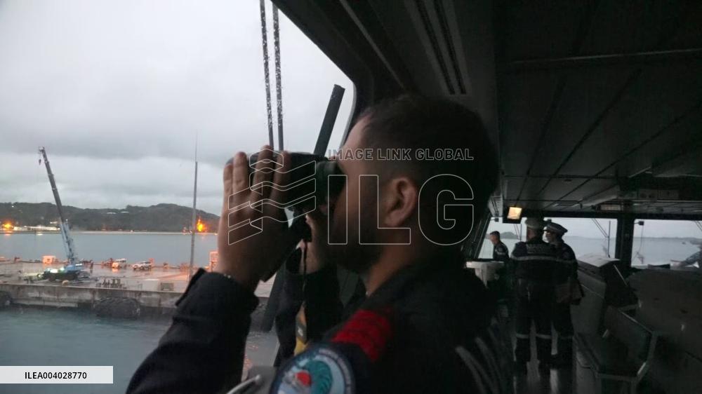 French vessels visit U.S. base in Okinawa