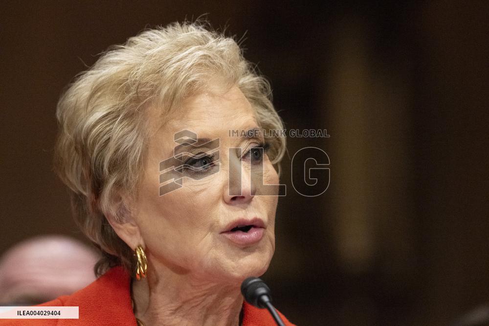 Linda E. McMahon Confirmation Hearing to be US Secretary of Education