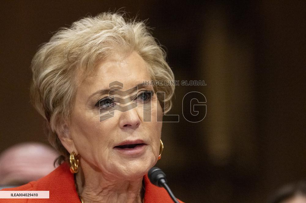 Linda E. McMahon Confirmation Hearing to be US Secretary of Education