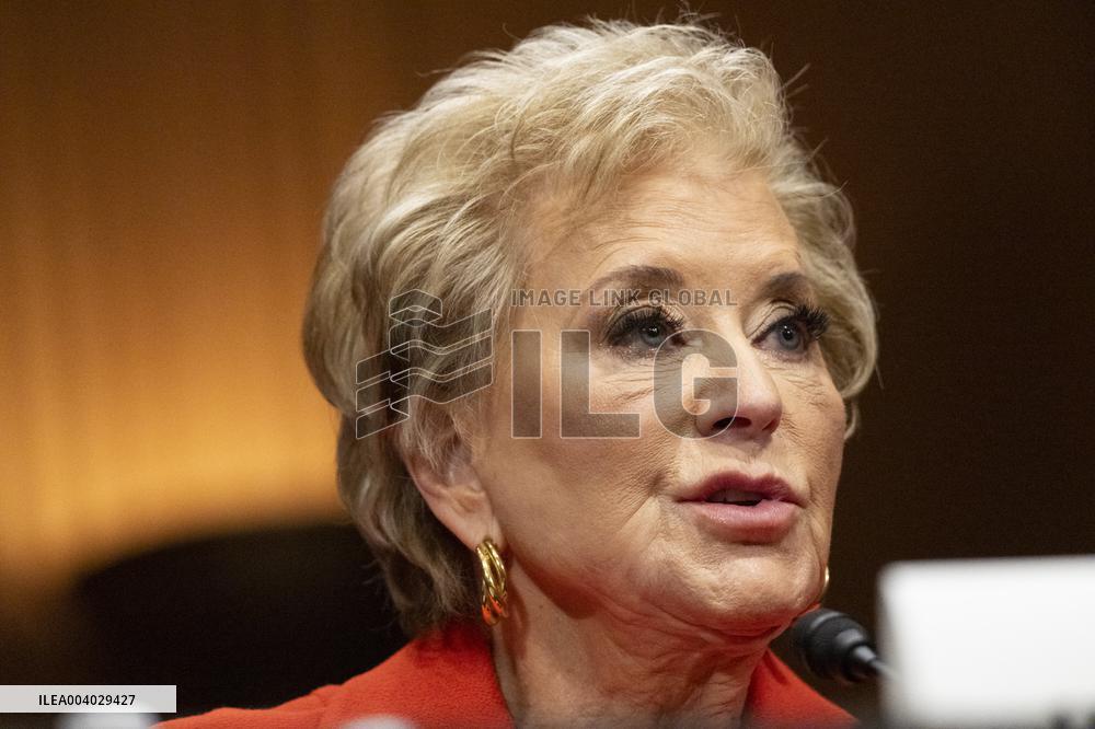 Linda E. McMahon Confirmation Hearing to be US Secretary of Education