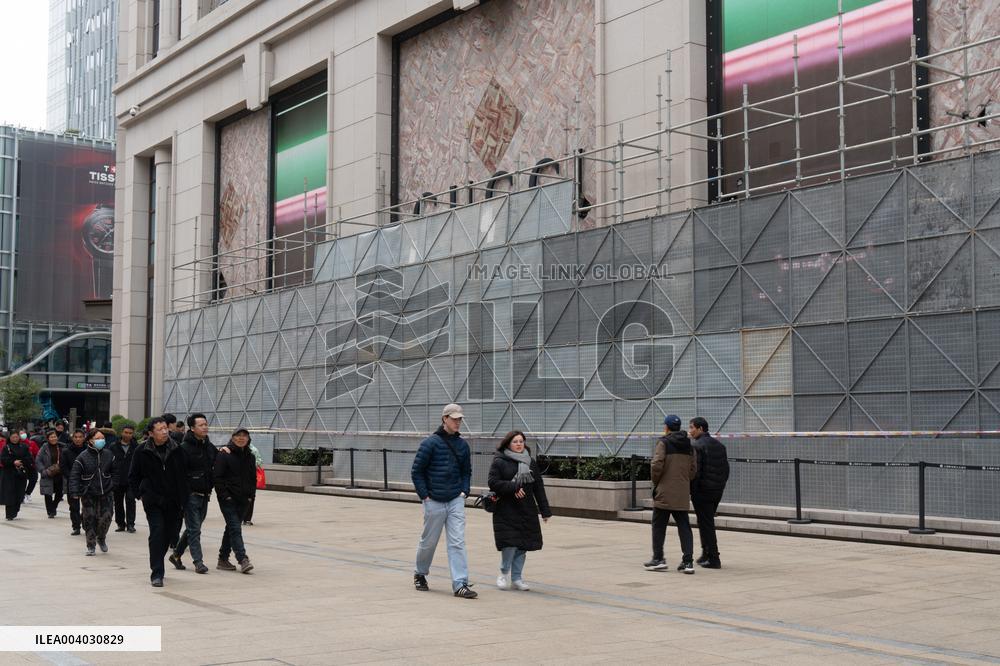 An Closed Gucci Store in Shanghai