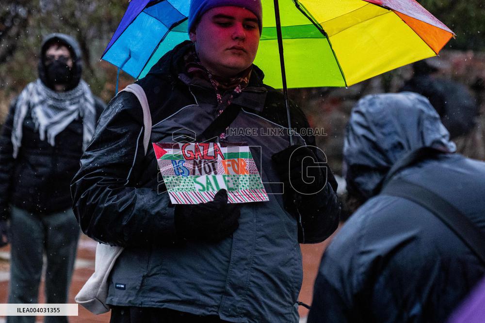 Pro-Palestinian Rally Jordanian Embassy - Washington
