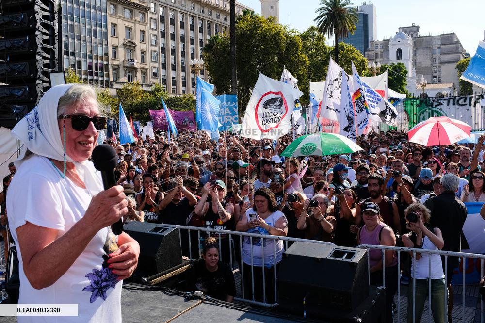 March Against Javier Milei At Plaza de Mayo - Buenos Aires