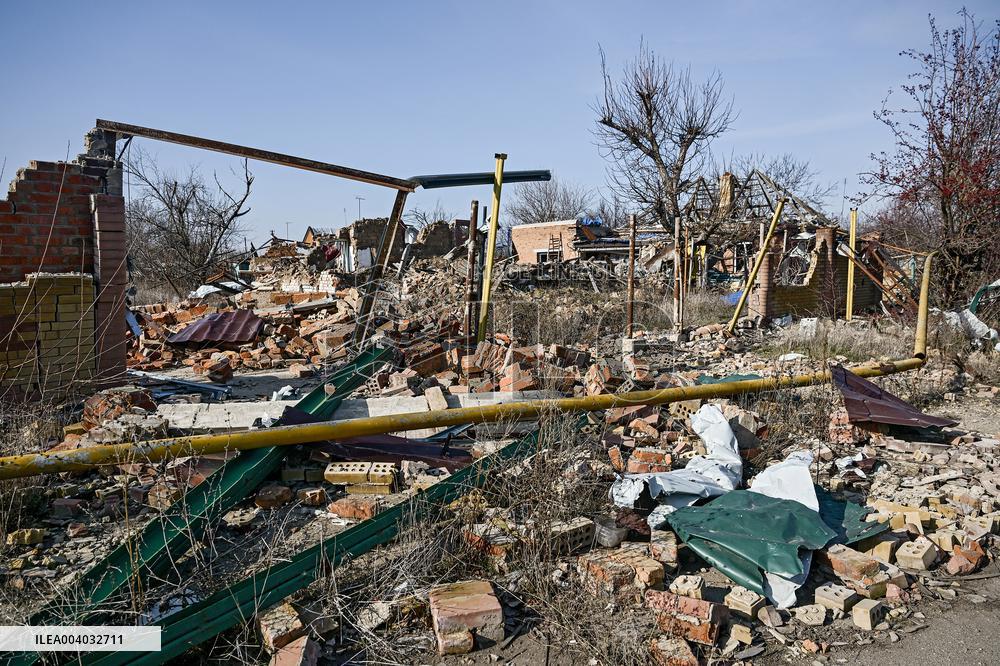 Front-line Orikhiv in southeastern Ukraine