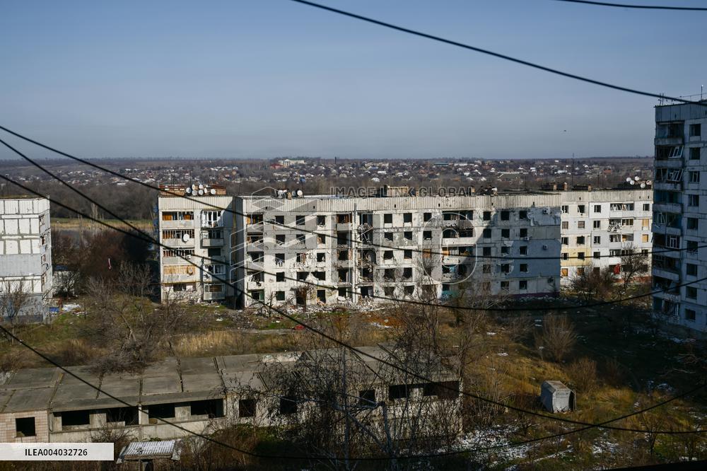Front-line Orikhiv in southeastern Ukraine