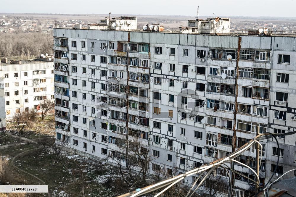 Front-line Orikhiv in southeastern Ukraine
