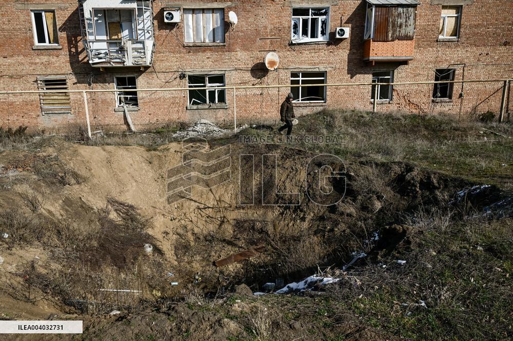 Front-line Orikhiv in southeastern Ukraine
