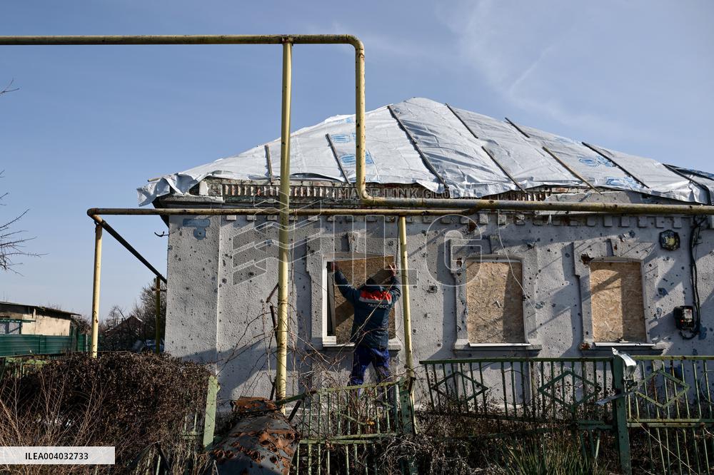 Front-line Orikhiv in southeastern Ukraine