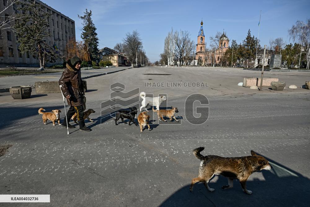 Front-line Orikhiv in southeastern Ukraine