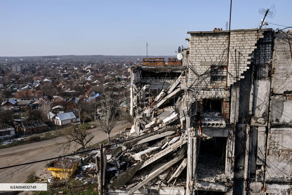 Front-line Orikhiv in southeastern Ukraine