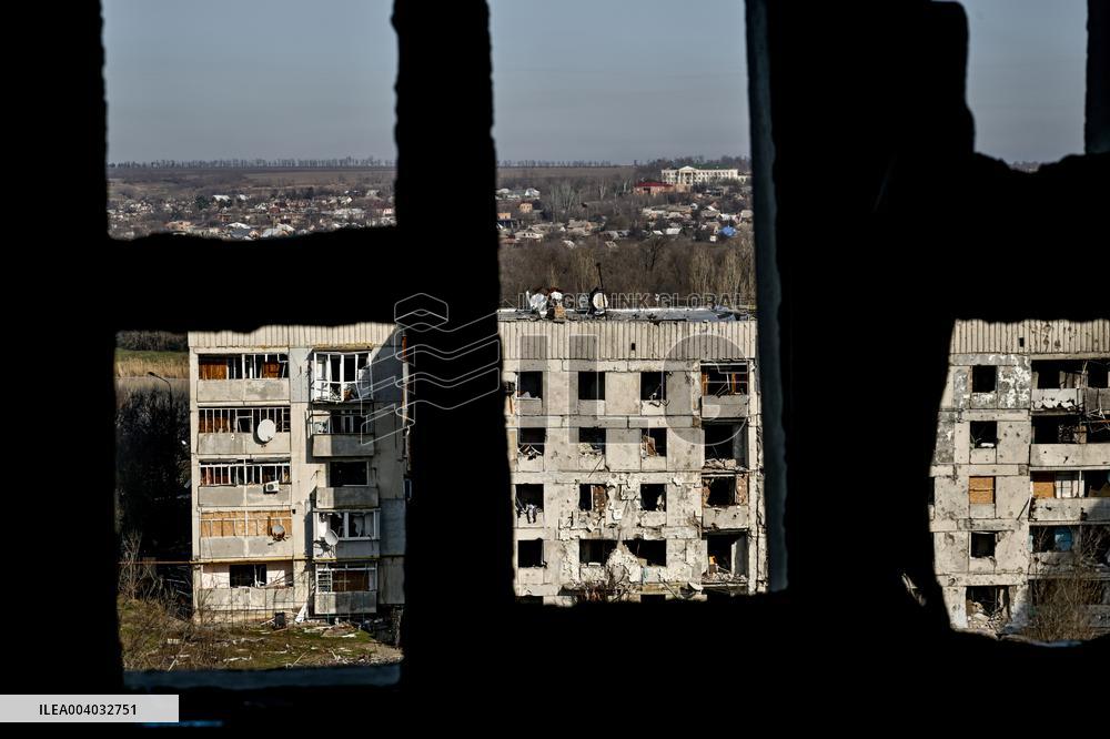 Front-line Orikhiv in southeastern Ukraine