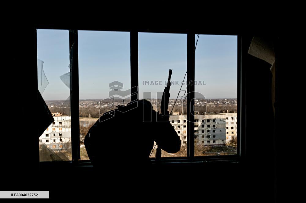 Front-line Orikhiv in southeastern Ukraine