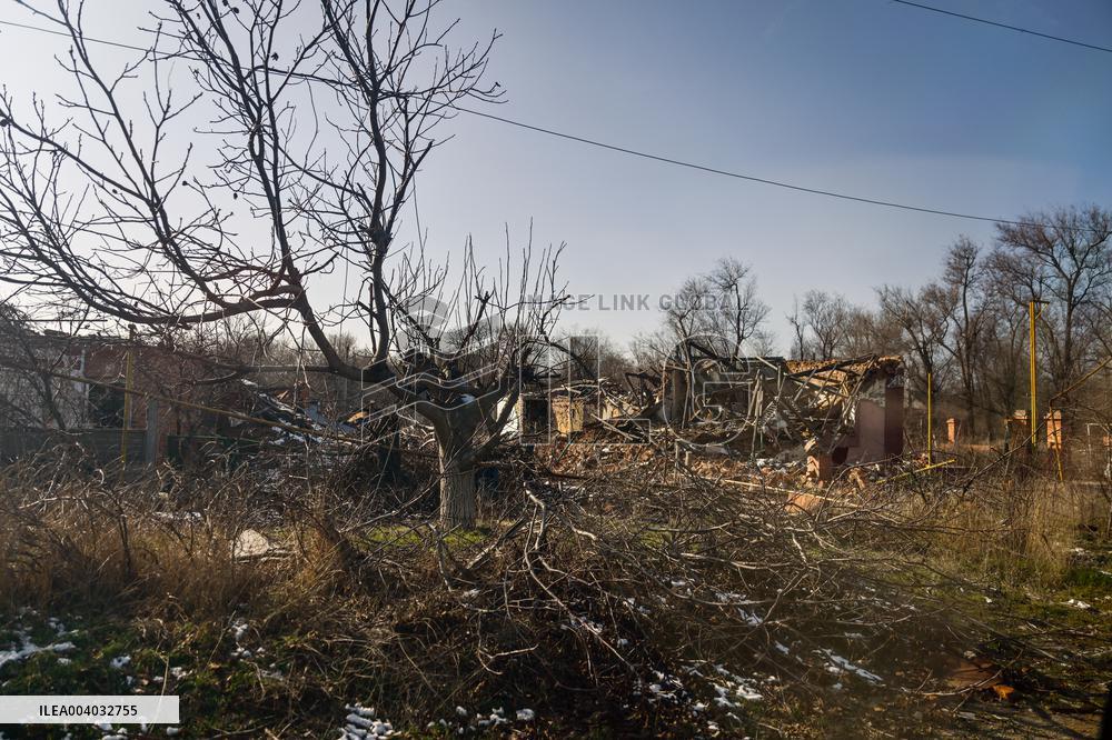 Front-line Orikhiv in southeastern Ukraine