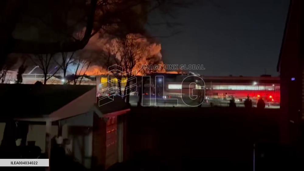 US: Massive Fire Erupts At SPS Technologies Warehouse In Pennsylvania