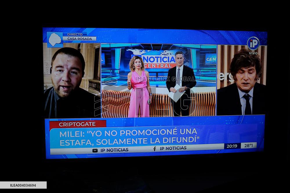 Javier Milei Discusses Crypto Scandal in TN Interview