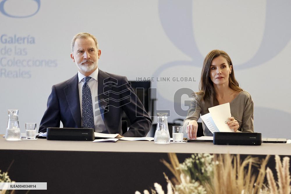 Royals At Meeting With Royal Board Of Royal Collections - Madrid