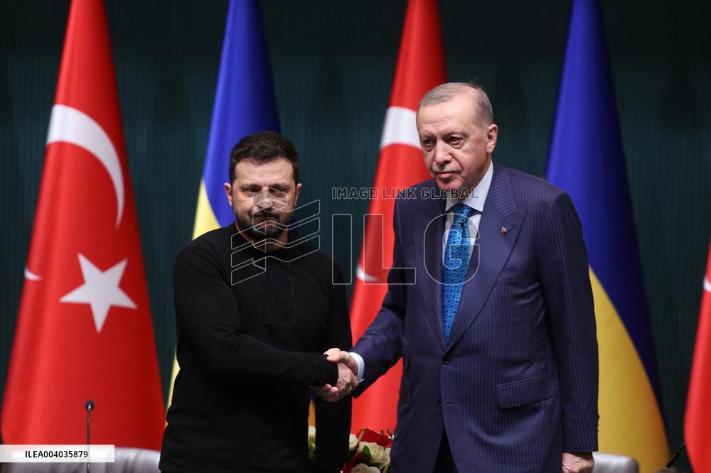 Zelensky And Erdogan Press Conference - Ankara