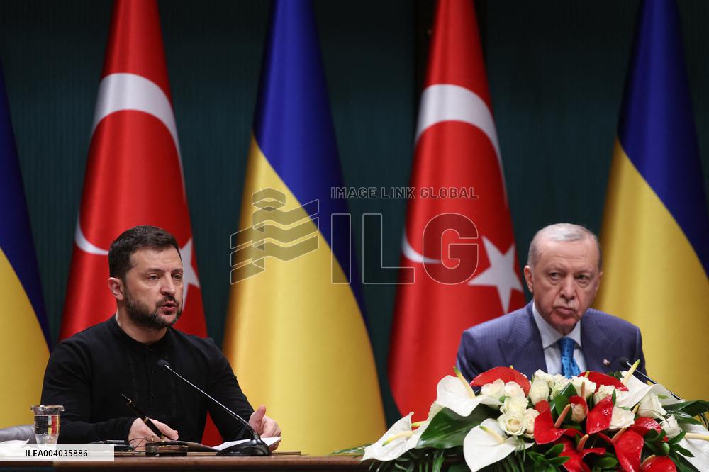 Zelensky And Erdogan Press Conference - Ankara