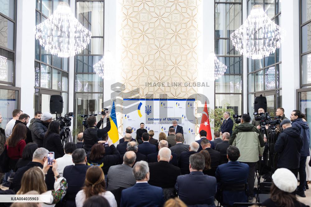 Zelensky And First Lady Inaugurate Ukraine's New Embassy - Ankara