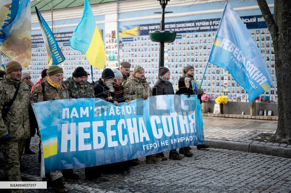 Memorial procession in honor of Heavenly Hundred Heroes takes place in Kyiv