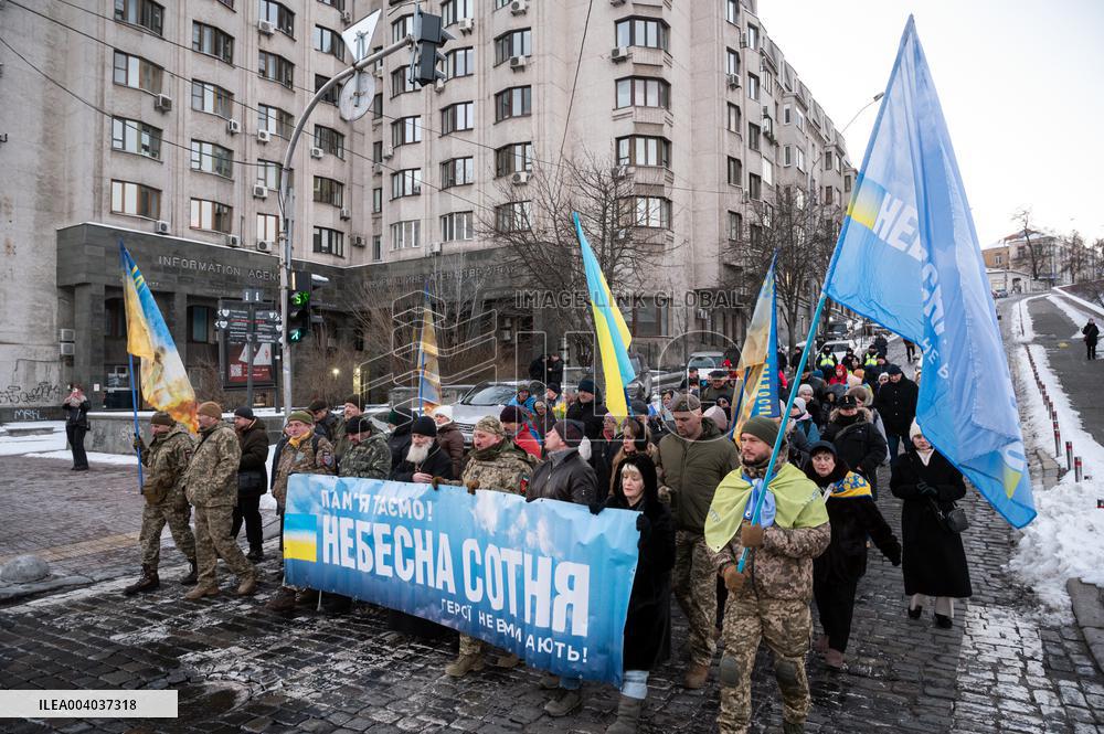 Memorial procession in honor of Heavenly Hundred Heroes takes place in Kyiv