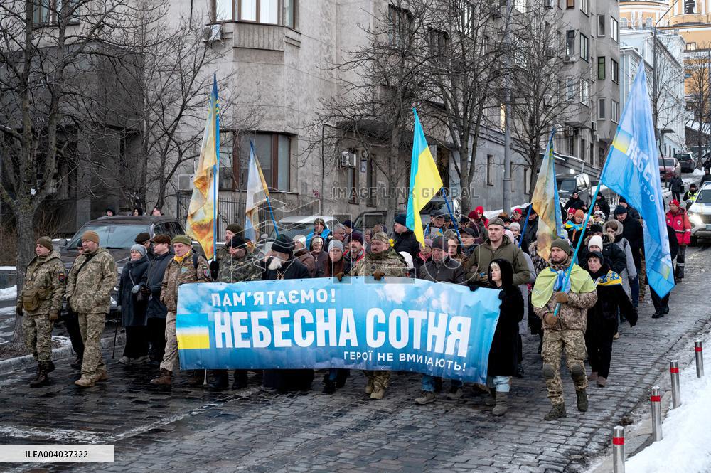Memorial procession in honor of Heavenly Hundred Heroes takes place in Kyiv