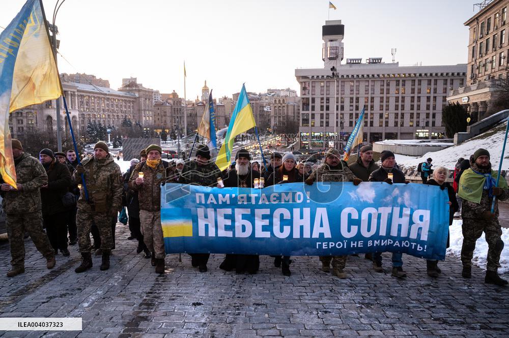 Memorial procession in honor of Heavenly Hundred Heroes takes place in Kyiv