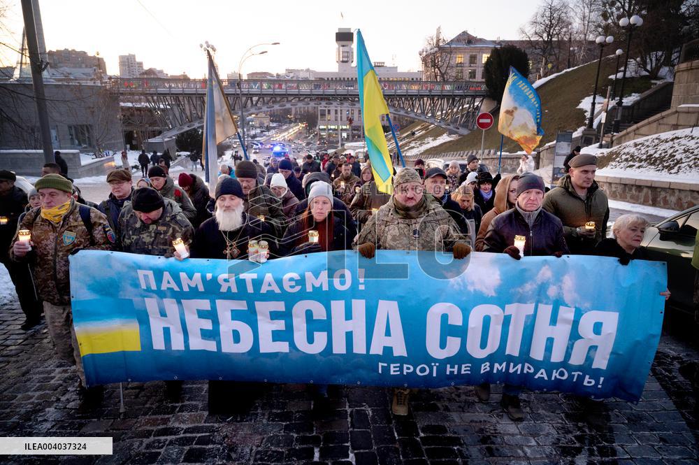 Memorial procession in honor of Heavenly Hundred Heroes takes place in Kyiv